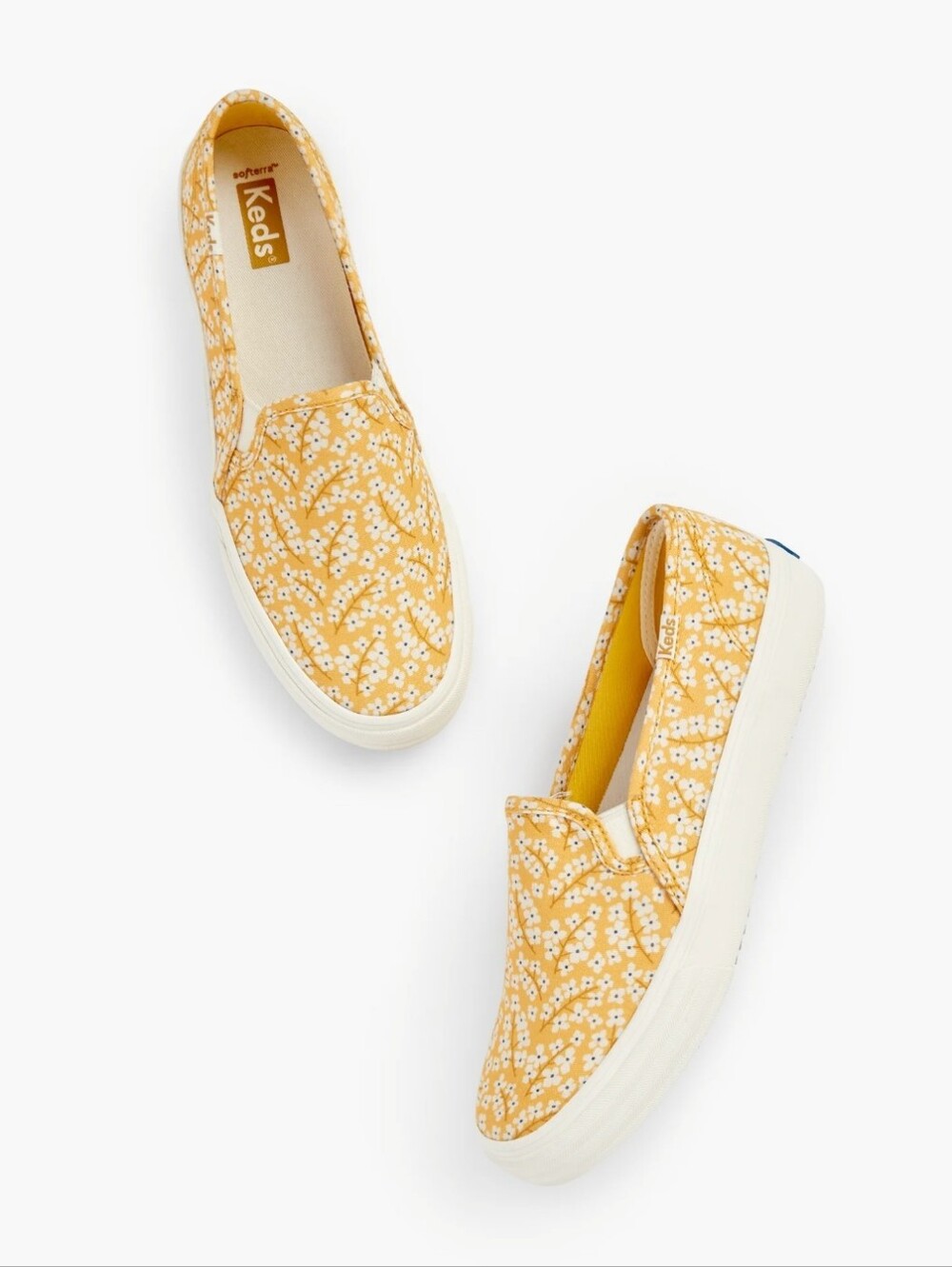 Keds Yellow Floral Slip-On Sneakers for Women Size 8.5